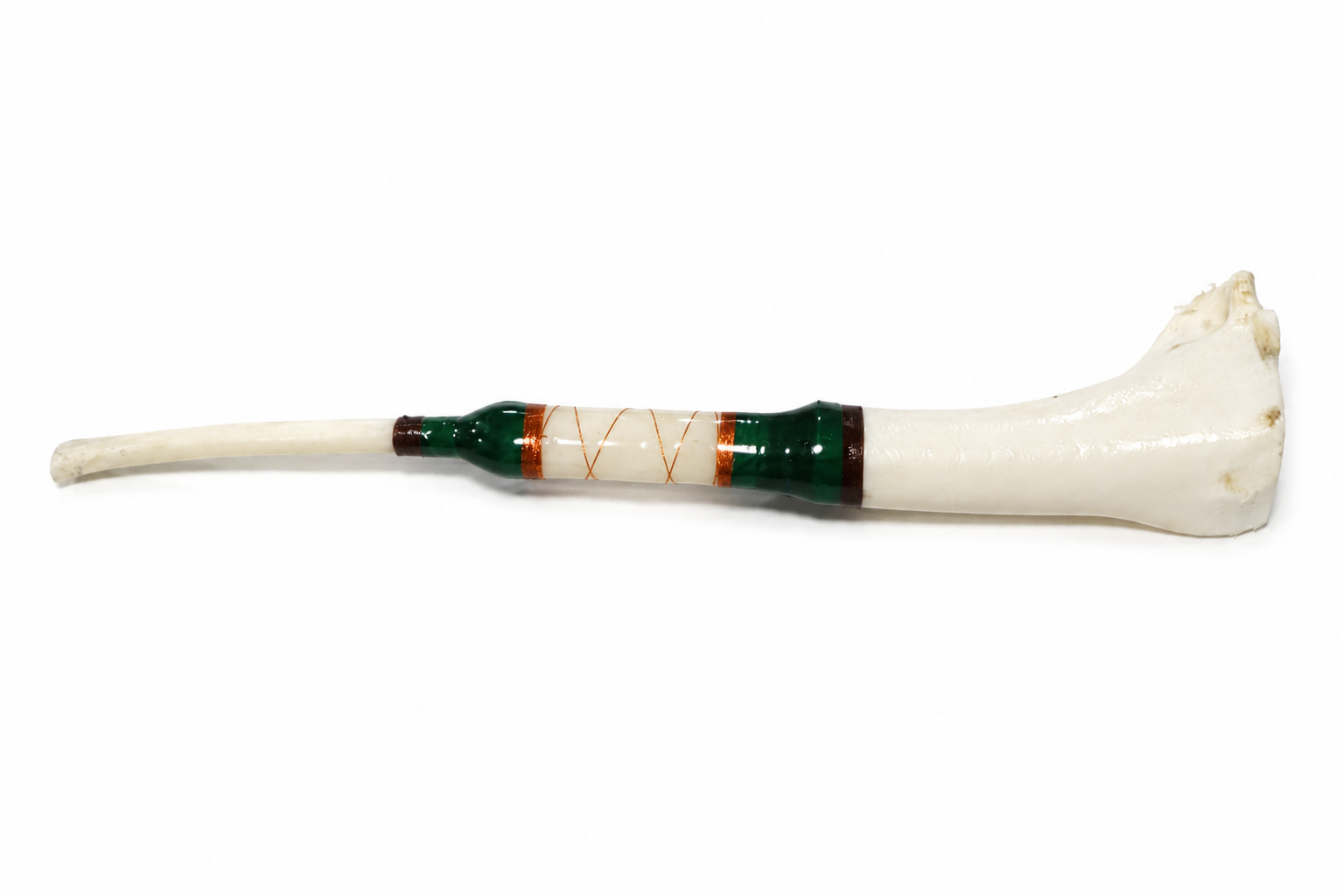 Wingbone call with copper wire wrap detail